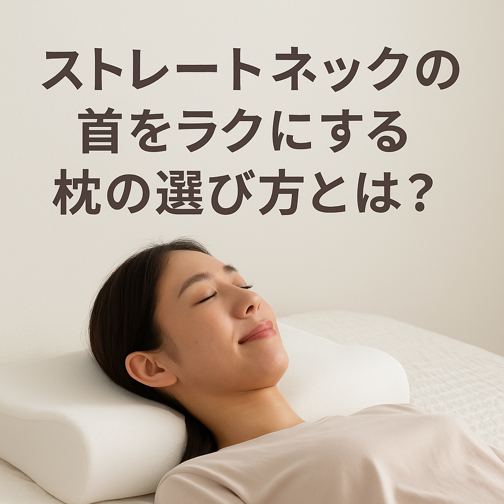 ストレートネックの首w楽にする枕の選び方とは？