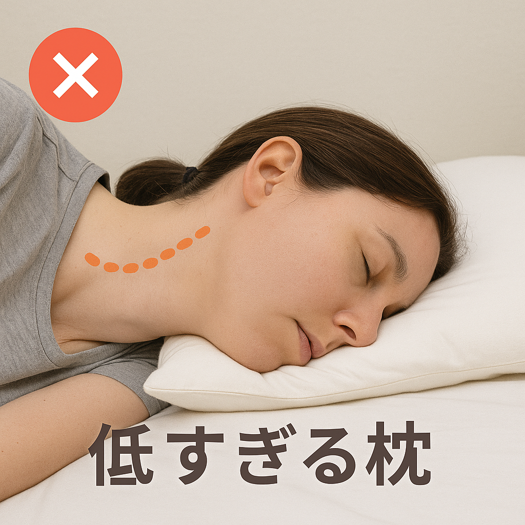 低すぎる枕